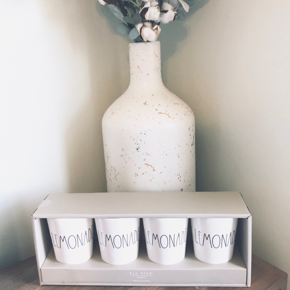 RAE DUNN | Set Of 4 LEMONADE Cups Tumblers - Picture 3 of 3